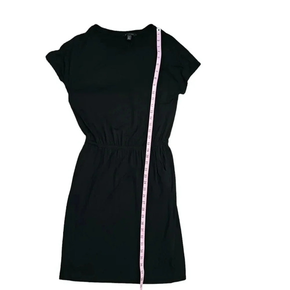 Banana Republic Black Midi Dress Elastic Waist Pockets Minimal Petite SP Classic - Picture 7 of 7